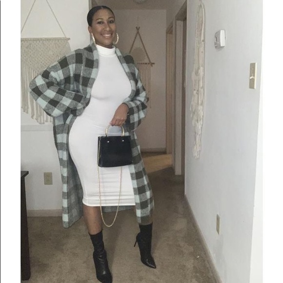 target green plaid sweater